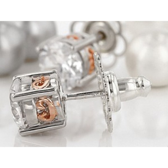 Round 3.87 Diamond Simulant Stud Multi Gem Hypoallergic Stud Earring - Picture 7 of 11